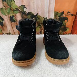 Kids' Black Size 26 EUC Suede Ankle Combat Work Boots